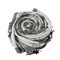 100% Poliéster Mulher Flor Dying Scarf Elegante Soft Shawl